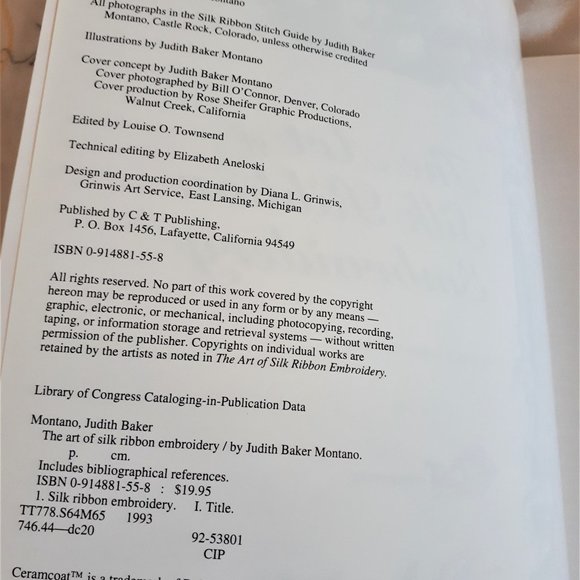 Vintage 1990s Softcover Book Silk Ribbon Embroidery by Judith Baker Montano - Picture 4 of 14